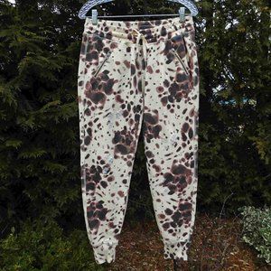 n:philanthropy Distressed Animal Print Drawstring Joggers NWT